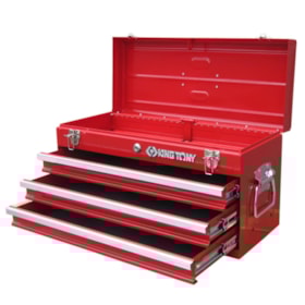 Baú Metálico Portátil 3 Gavetas King Tony