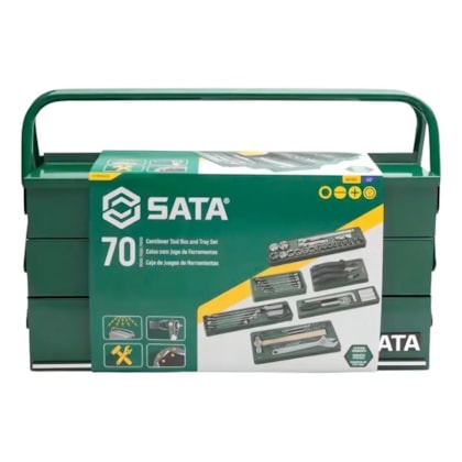 Caixa com Jogo de Ferramentas 70 Peças Sata-7635c674-db0f-4a14-82ee-150781d53989