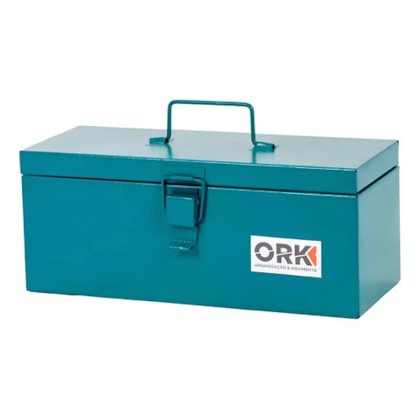 Caixa De Ferramentas Baú Ork 40x16x16cm Com Bandeja Baf-001 Cor Azul