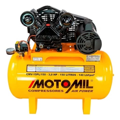 Compressor Air Power 15 Pés 3hp 150 Litros Mono 110/220v Motomil