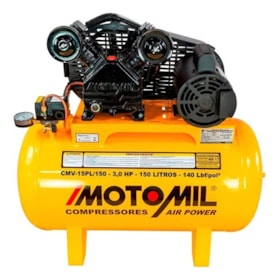 Compressor Air Power 15 Pés 3hp 150 Litros Mono 110/220v Motomil
