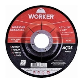 Disco de Desbaste 4.1/2x1/4x7/8 Worker