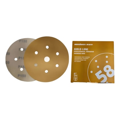 Disco de Lixa Hookit com Furo Sandwox Quantidade de Cascalhos 150 6 Polegadas Pdr