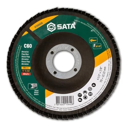 Disco Flap Abrasivo para Metal 60 Grão Sata