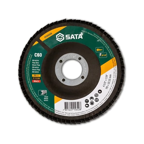 Disco Flap Abrasivo para Metal 60 Grão Sata-a094f038-7e51-48e7-a492-9d74457e48a2