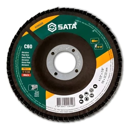 Disco Flap Abrasivo para Metal 80 Grãos Sata