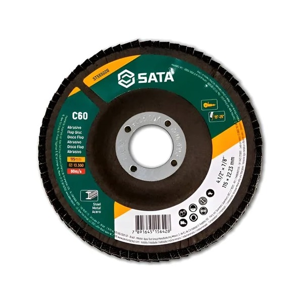Disco Flap Abrasivo para Metal 80 Grãos Sata-3b8542f8-dbba-45ad-be5f-c7d09dbbecb0