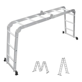 Escada Multifuncional 12 Degraus 3x4 8 Em 1 Worker