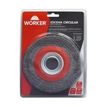 Escova de Aço Circular Ondulado 6x1 Worker