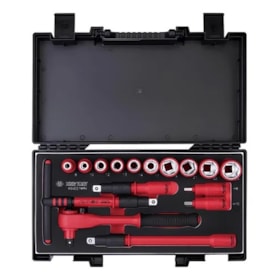 Jogo de 16 Ferramentas Vde Isoladas 1000v 1/2'' King Tony Cor Vermelho