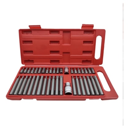 Jogo de Bits Torx Multidentada e Allen 40 Peças Vip
