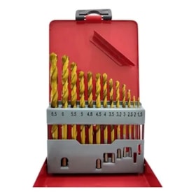 Jogo de Brocas Titânio 1,5mm a 6,5mm 13 Peças Vip