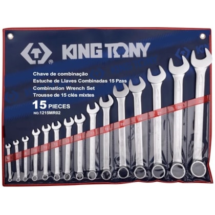 Jogo de Chave Combinada 6mm a 32mm com 15 Peças King Tony
