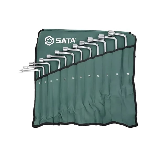 Jogo de Chave de Biela Sextavado 8mm a 19mm com 12 peças Sata-9ff691a4-4ae1-4c2c-b8e3-e39e7f5a3b0b