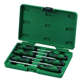 Jogo de Chave de Fenda e Philips com 6 Peças Sata