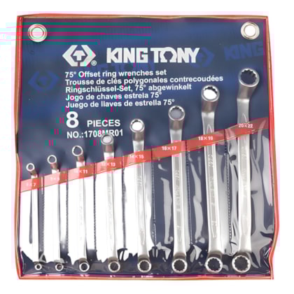 Jogo de Chave Estrela 6mm a 22mm 8 Peças King Tony