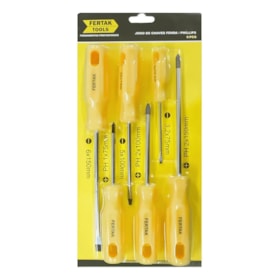 Jogo de Chave Fenda e Phillips 6 Peças Fertak