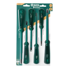 Jogo de Chaves de Fenda e Philips Isolada Belzer com 6 Peças Sata