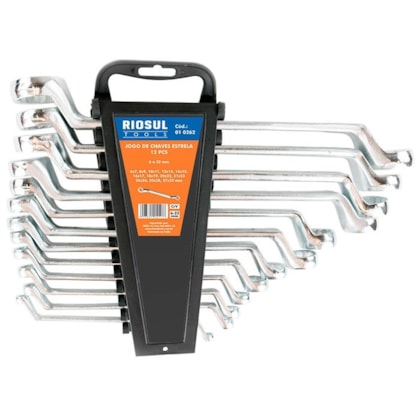 Jogo de Chaves Estrela 12 Peças Bovenau