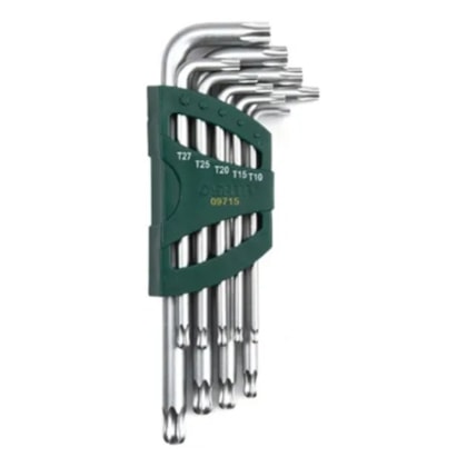 Jogo de Chaves Hexagonais Torx Longa com 9 Peças Sata