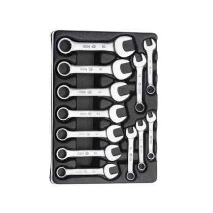 Jogo de Mini Chave Combinada com 12 Peças King Tony