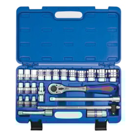 Jogo de Soquete 1/2 Estriado 24 Peças King Tony