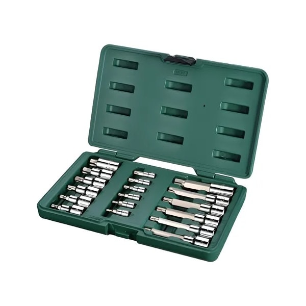 Jogo de Soquete com Bits Torx Encaixe 1/4 a 1/2 com 18 Peças Sata-dced2c72-1cb2-4ed6-b092-628b111c79a2