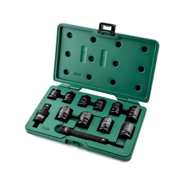 Jogo de Soquete de Impacto Sextavado 1/2 com 12 Peças Sata-45d9d8de-699d-456f-a6b8-a168ed4b61ff