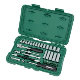 Jogo de Soquete Sextavado 1/4 com 36 Peças Sata