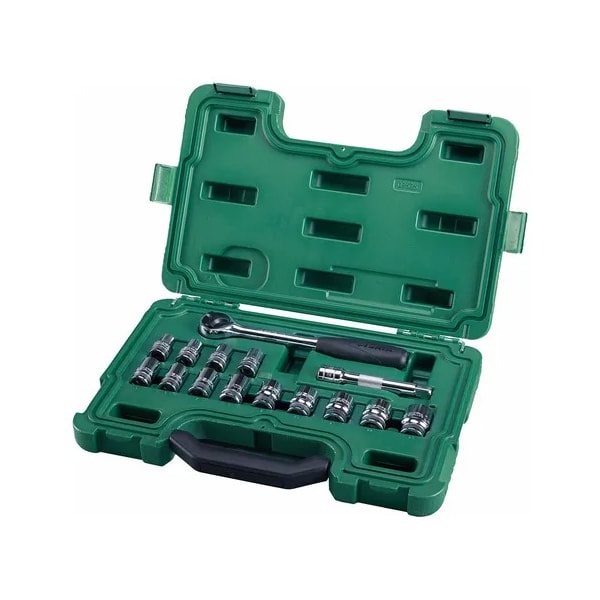 Jogo de Soquete Sextavado com 15 Peças 1/2