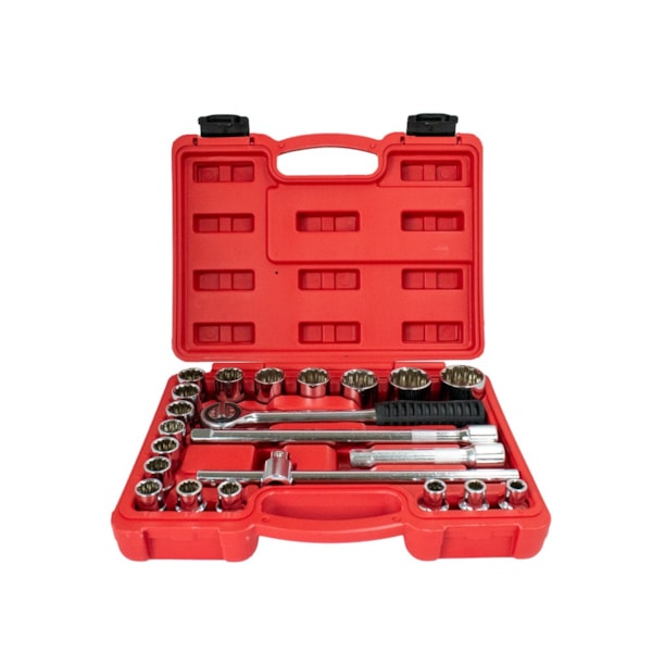 Jogo de Soquetes Estriados 22 Peças 8mm a 32mm 1/2