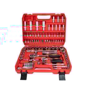 Jogo de Soquetes Sextavado 94 peças 1/4