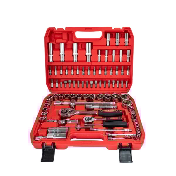 Jogo de Soquetes Sextavado 94 peças 1/4