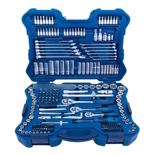 Kit Jogo de Ferramentas Completo 214 Peças 1/4, 3/8 e 1/2 Crv  Bovenau-cd4570bc-8729-43c2-afeb-24989496ee75