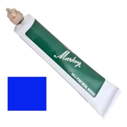 Marcador Esferográfico Para Metais Markey Azul