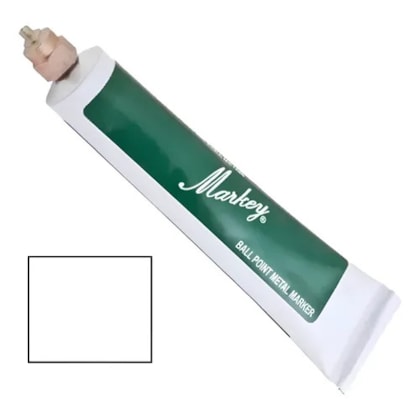 Marcador Esferográfico para Metais Markey Branco