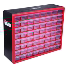 Organizador Plástico Multiuso 64 Gavetas 50cm x 16cm x 39cm Worker