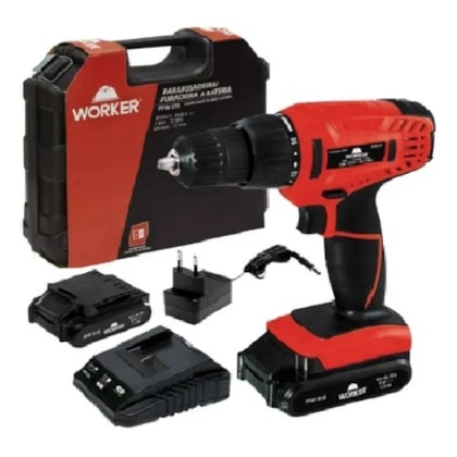 Parafusadeira e Furadeira 18v 2 Baterias Bivolt Worker