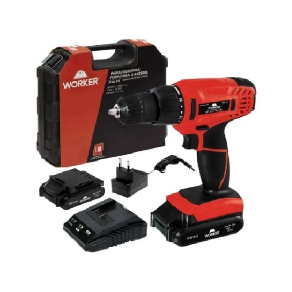 Parafusadeira e Furadeira 18v 2 Baterias Bivolt Worker-d1036b2d-b255-4410-8906-5d3ae648b1b0